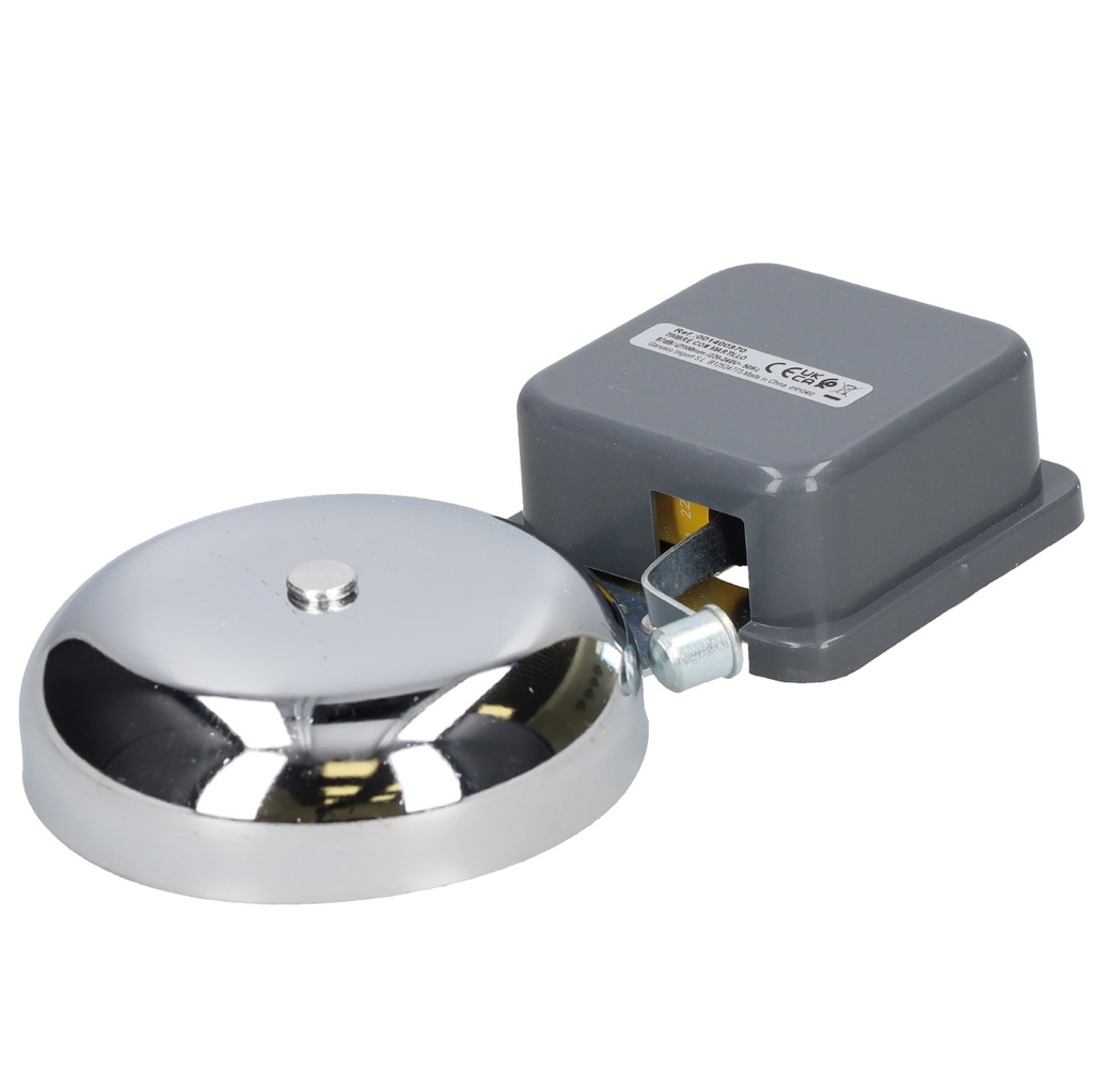Timbre campana eléctrico con martillo 10cm diámetro 230V