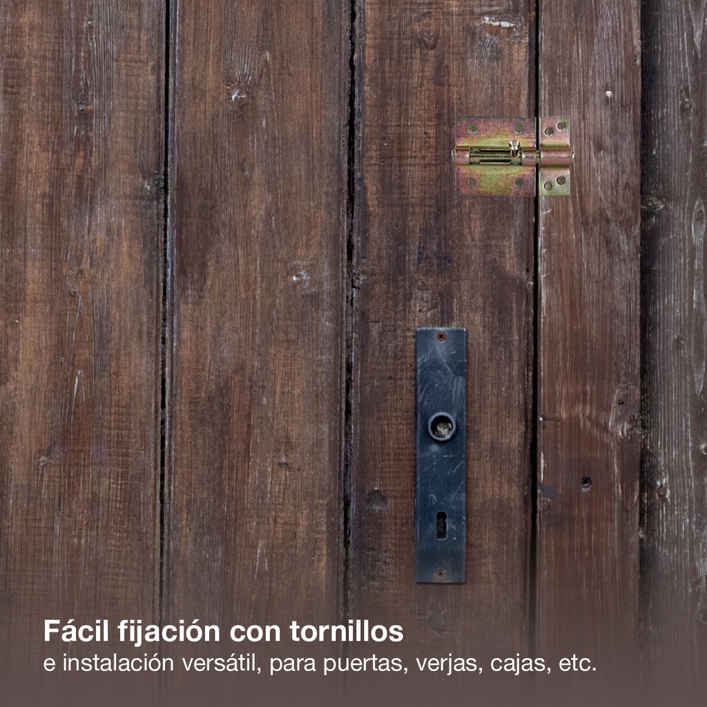 Pasador cerrojo orificio candado 70mm bicromatado