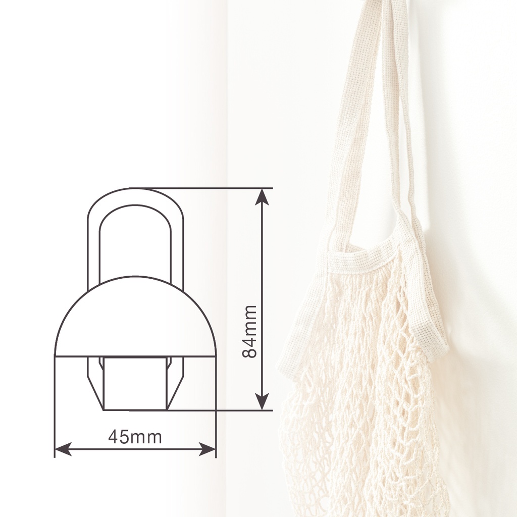 Percha acero inox.+ pomo abs cromado 45x84mm