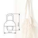 Percha acero inox.+ pomo abs cromado 45x84mm