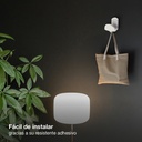 Percha acero inox.+ pomo abs blanco 45x84mm