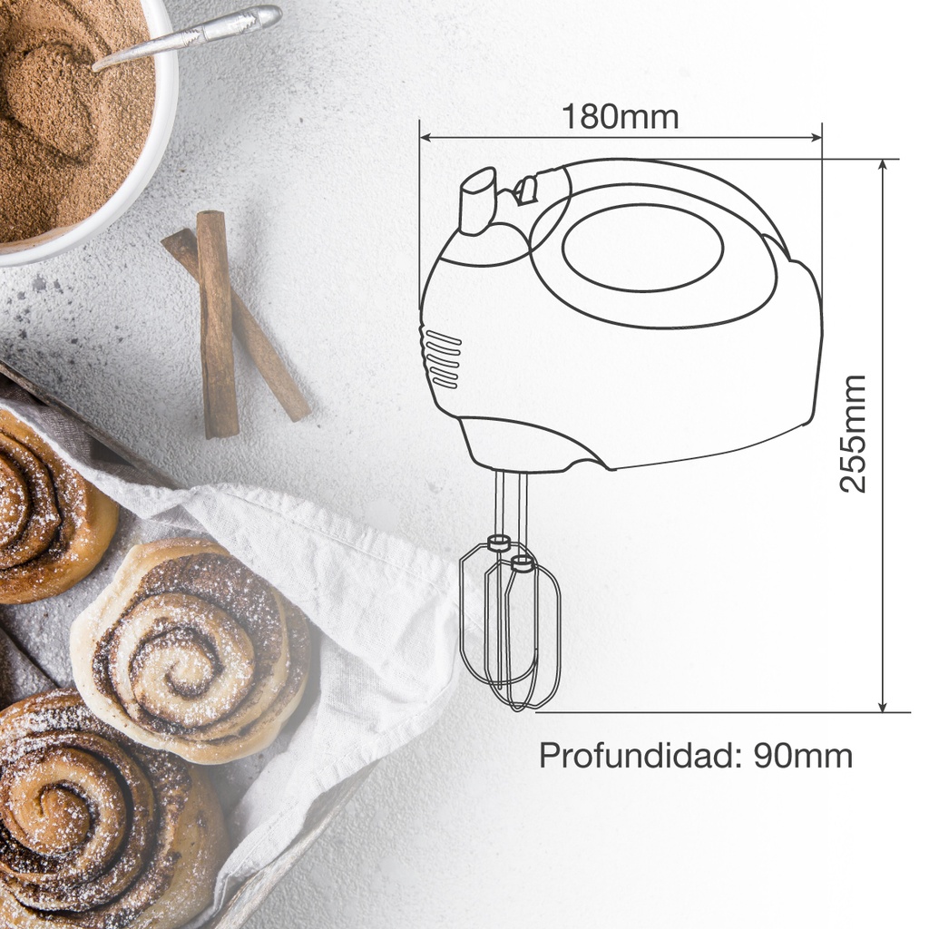 Batidora amasadora de varillas Thies 250W