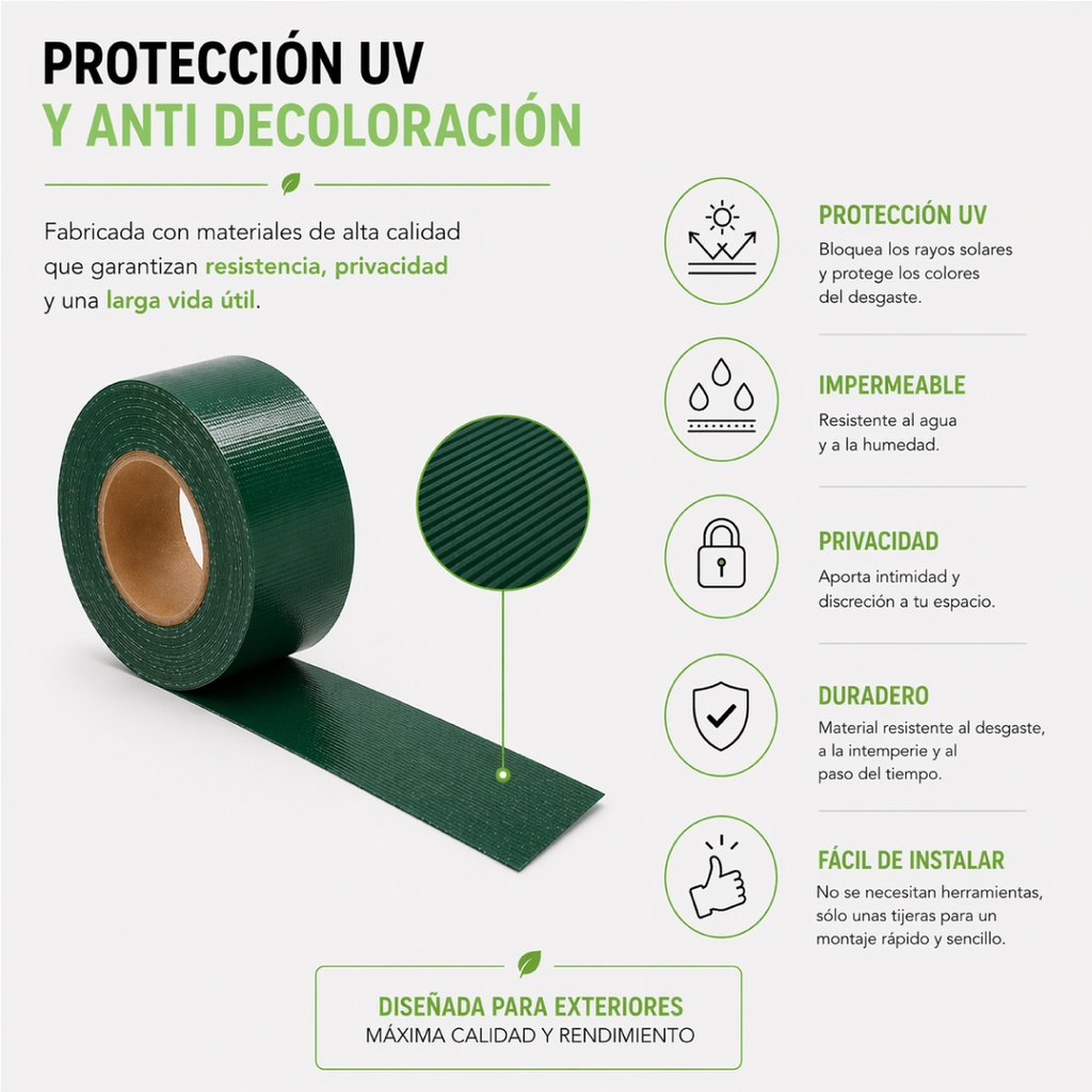Cinta ocultación 4,75cmx35M 450g Verde