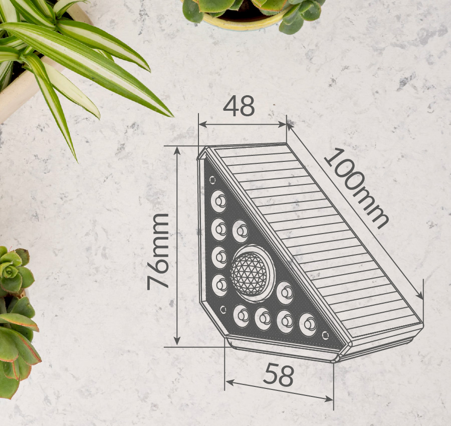 Luz solar LED para escalera Ankasy con sensor de movimiento 3000K IP64