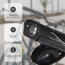Set luces bicicleta LED recargable USB impermeable delantera y trasera