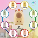 Luz de noche infantil LED Capibara 1W RGB batería recargable