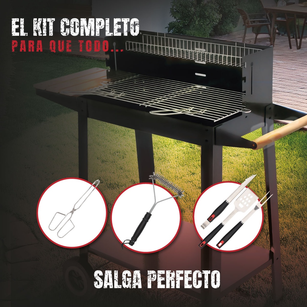 Kit barbacoa Musters con utensilios