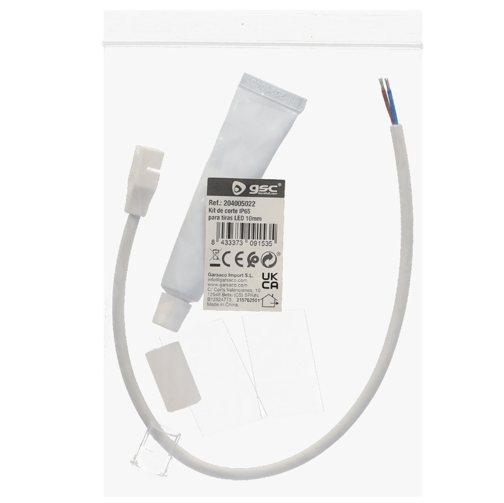 Kit de corte IP65 para tiras LED 10mm 