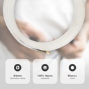 Guía pasacables 100% nylon 4mm 10M Blanco