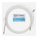 Guía pasacables 100% nylon 4mm 5M Blanco