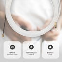 Guía pasacables 100% nylon 4mm 5M Blanco