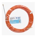 Guía pasacables fibra vidrio + metal 4mm 20M Naranja