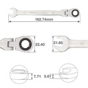 Llave combinada con carraca CR-V 10mm