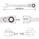 Llave combinada con carraca CR-V 11mm