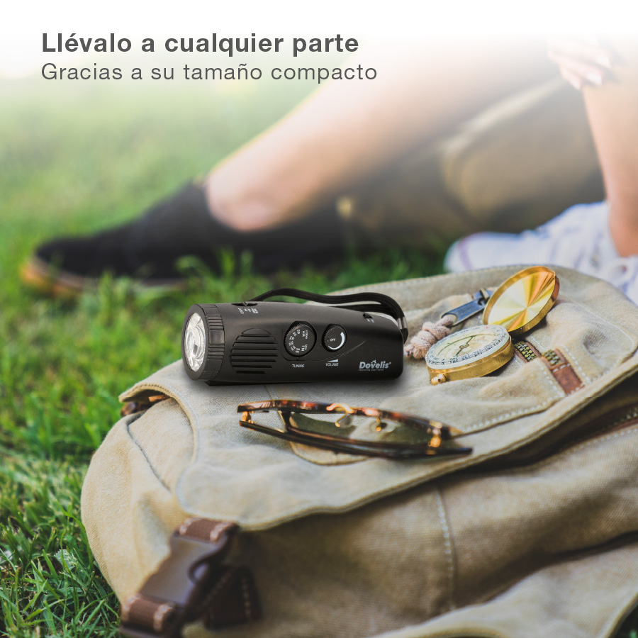 Radio con linterna LED 3xAAA 100lm