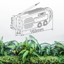Radio con linterna LED dinamo, solar y recargable USB powerbank 3xAAA 150Lm
