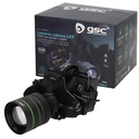 Linterna LED de cabeza con zoom recargable USB 60W + 1,2W