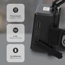 Linterna LED de cabeza con zoom recargable USB 60W + 1,2W