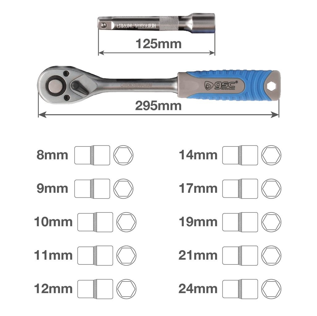 Set bocallaves de 8 a 24mm