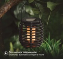 Farolillo solar LED Ahiler Luz cálida Negro 