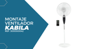 Ventilador de pie Kabila con mando y temporizador Ø44,5cm 30W motor DC Blanco 
