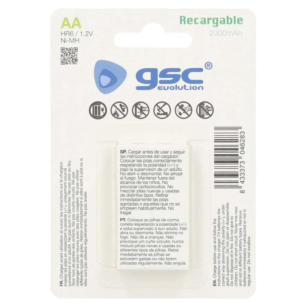 Pila recargable GSC Evolution HR6 (AA) Blíster 2ud