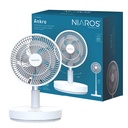 Ventilador portátil de pie Ankro plegable Ø21,5cm 7W Blanco