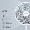 Ventilador portátil de pie Ankro plegable Ø21,5cm 7W Blanco