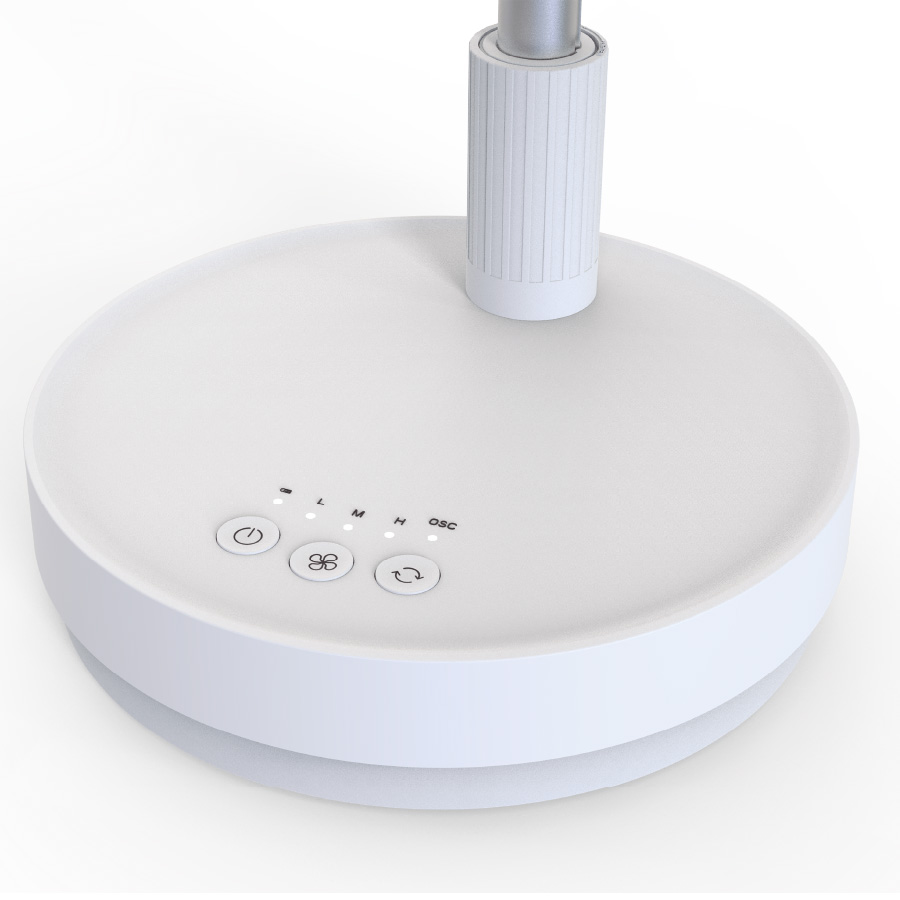 Ventilador portátil de pie Ankro plegable Ø21,5cm 7W Blanco