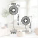 Ventilador portátil de pie Ankro plegable Ø21,5cm 7W Blanco
