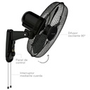 Ventilador de pared Toleni Ø43cm 45W Negro