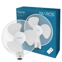 Ventilador de pared Sautar con mando Ø43cm 45W Blanco