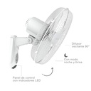 Ventilador de pared Sautar con mando Ø43cm 45W Blanco