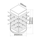 Expositor rotativo Odemis 250x640mm con 36 ganchos