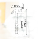 Martillo de encofrador con mango de fibra de vidrio 230gr