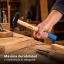 Martillo carpintero con mango de madera 20mm 160gr