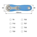 Set 8 llaves torx de T9 a T40