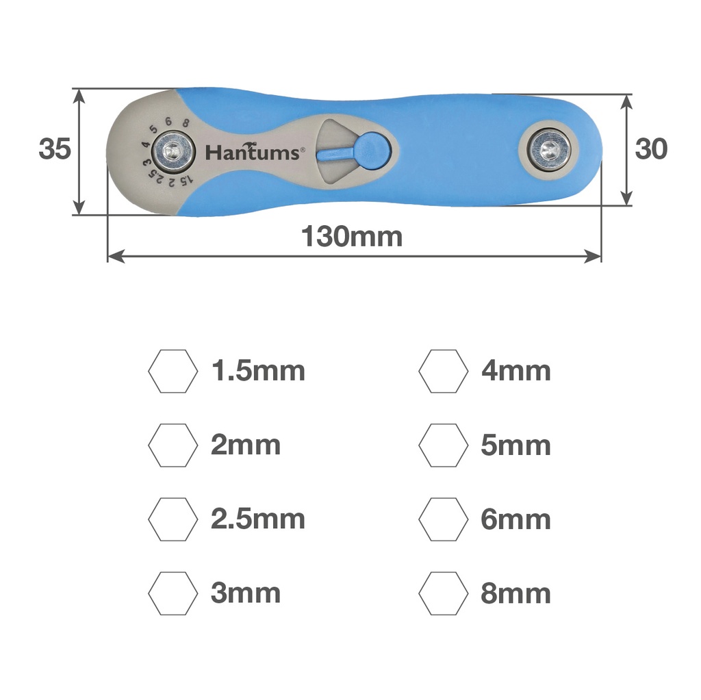 Set 8 llaves allen de 1,5 a 8mm
