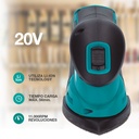 Kit lijadora inalámbrica con batería 20V