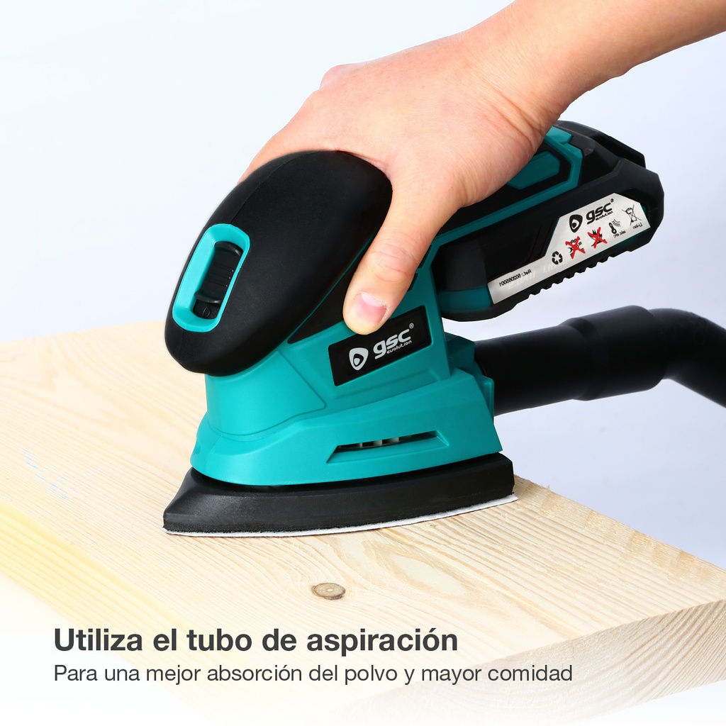 Kit lijadora inalámbrica con batería 20V