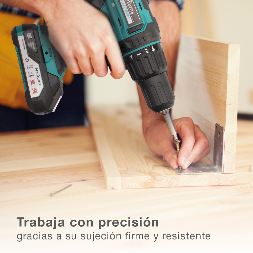 Kit taladro destornillador inalámbrico con percutor y dos baterías 20V
