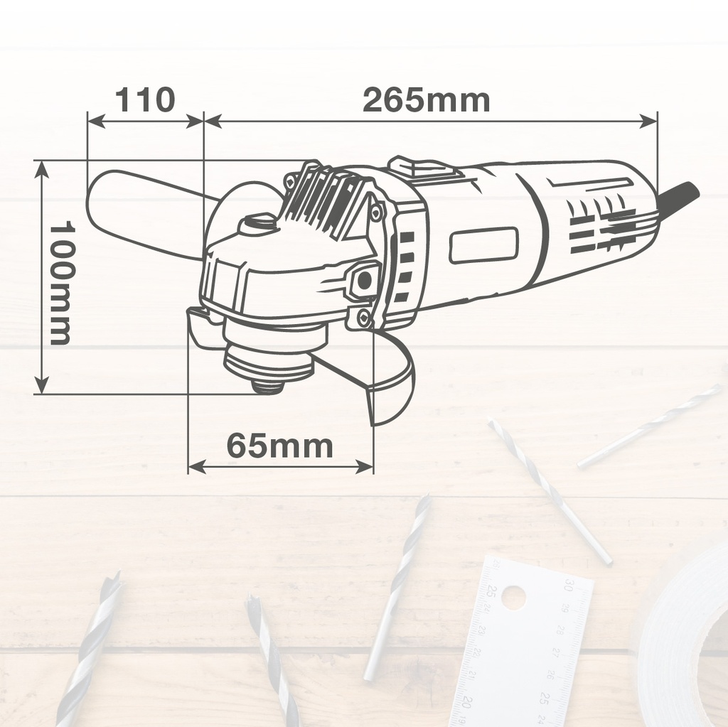 Amoladora angular eléctrica 11000 rpm 710W