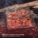 Parrilla doble acero inox 400x450mm