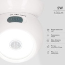 Luz con sensor de movimiento 2W - 6u caja exp