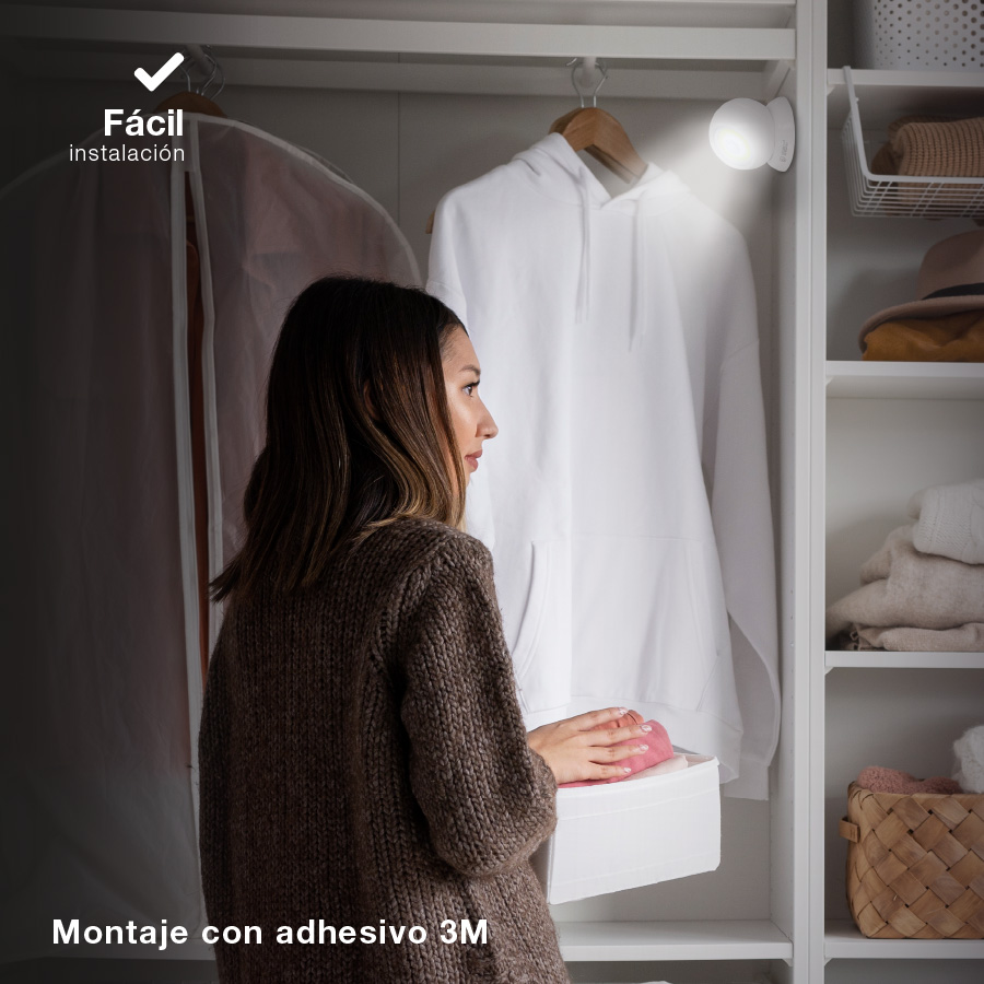 Luz con sensor de movimiento 2W - 6u caja exp
