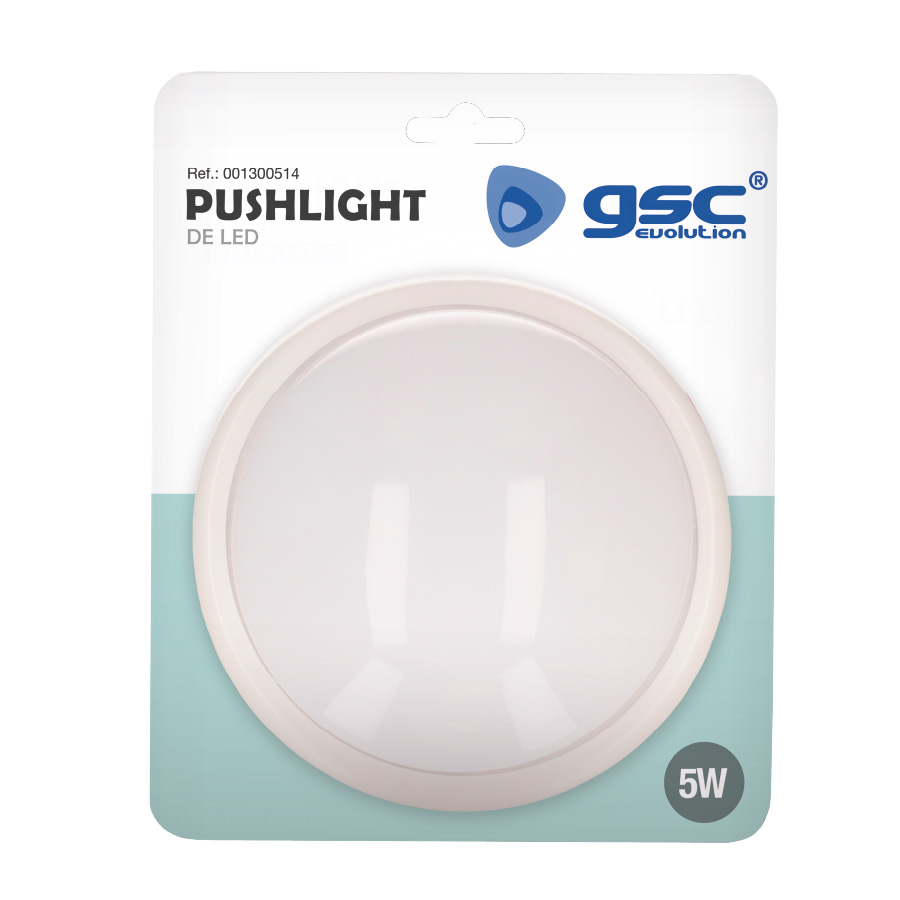 Push-Light 142x50mm Blanco. 4 pilas R6 (AA) - Blíster