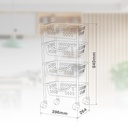 Carrito de cocina con ruedas 4 cestas