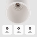 Portalámparas superficie alto E27 Blanco 