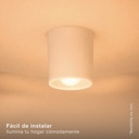 Portalámparas superficie alto E27 Blanco 