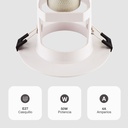 Portalámparas empotrable Ø120mm E27 Blanco 